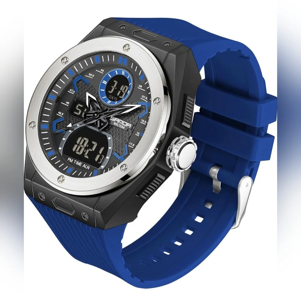 Men's Waterproof Tactical Stainless Steel Watch 5 ATM